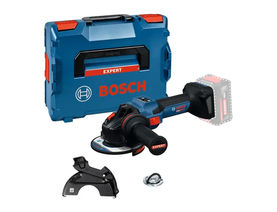 Bosch EXPERT EXWS18V-15S 18V BITURBO Akku-Winkelschleifer Solo, 125-mm-Scheibe für Metallbearbeitung