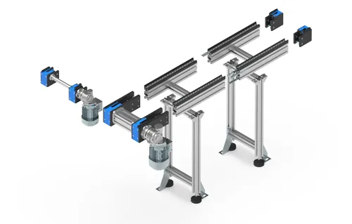 Palettensystem PSC-90 mit Staurollenkette